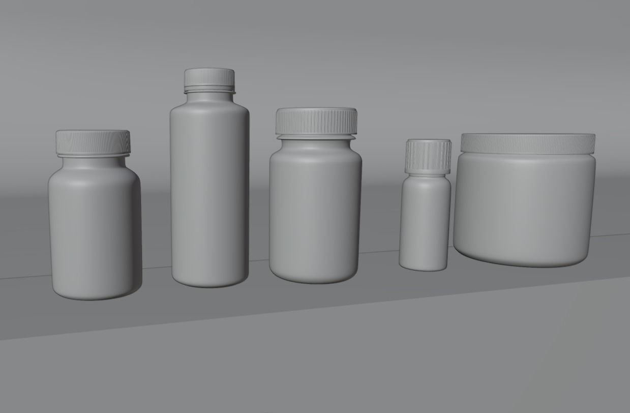 Medicine container package 3D model_21
