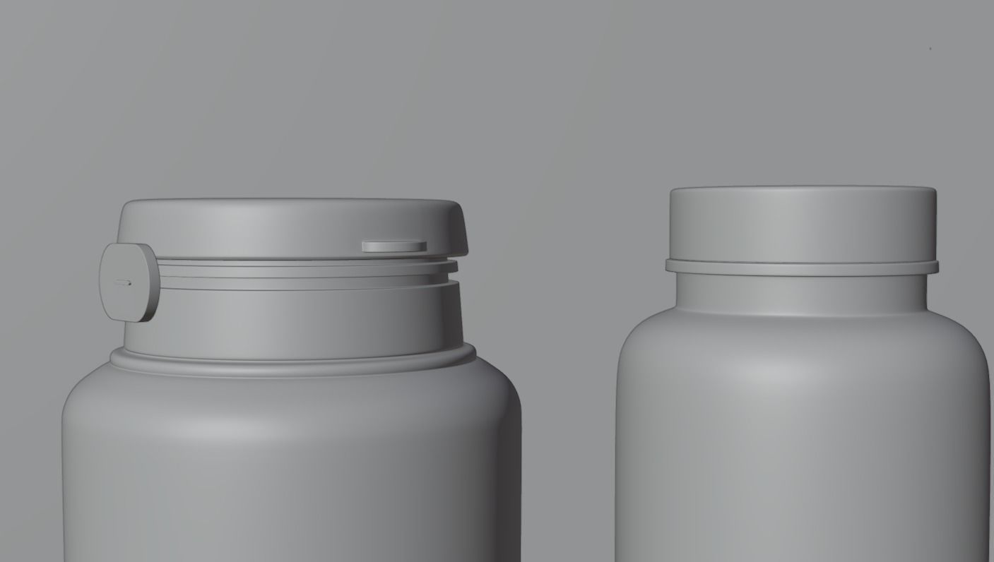 Medicine container package 3D model_13