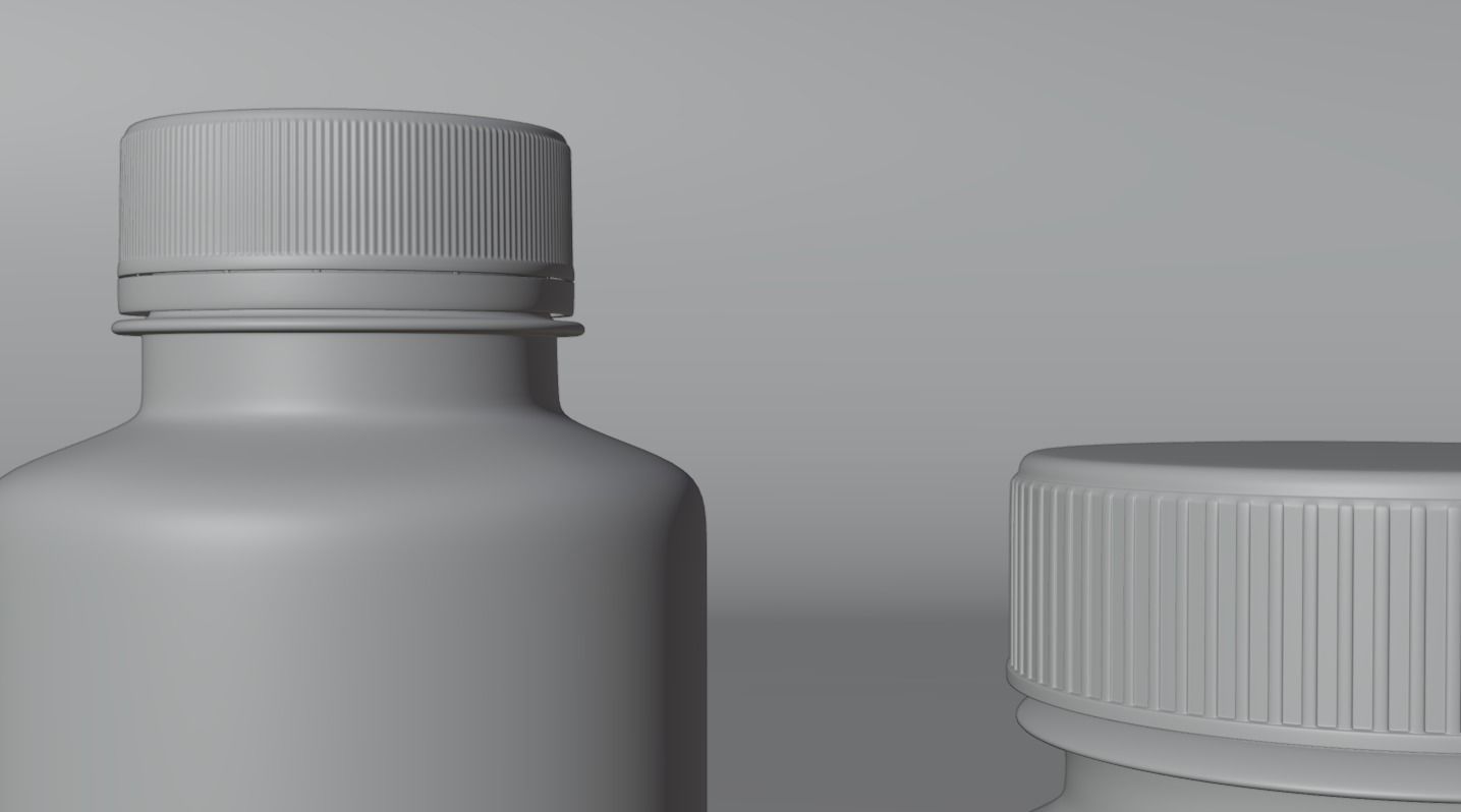 Medicine container package 3D model_7