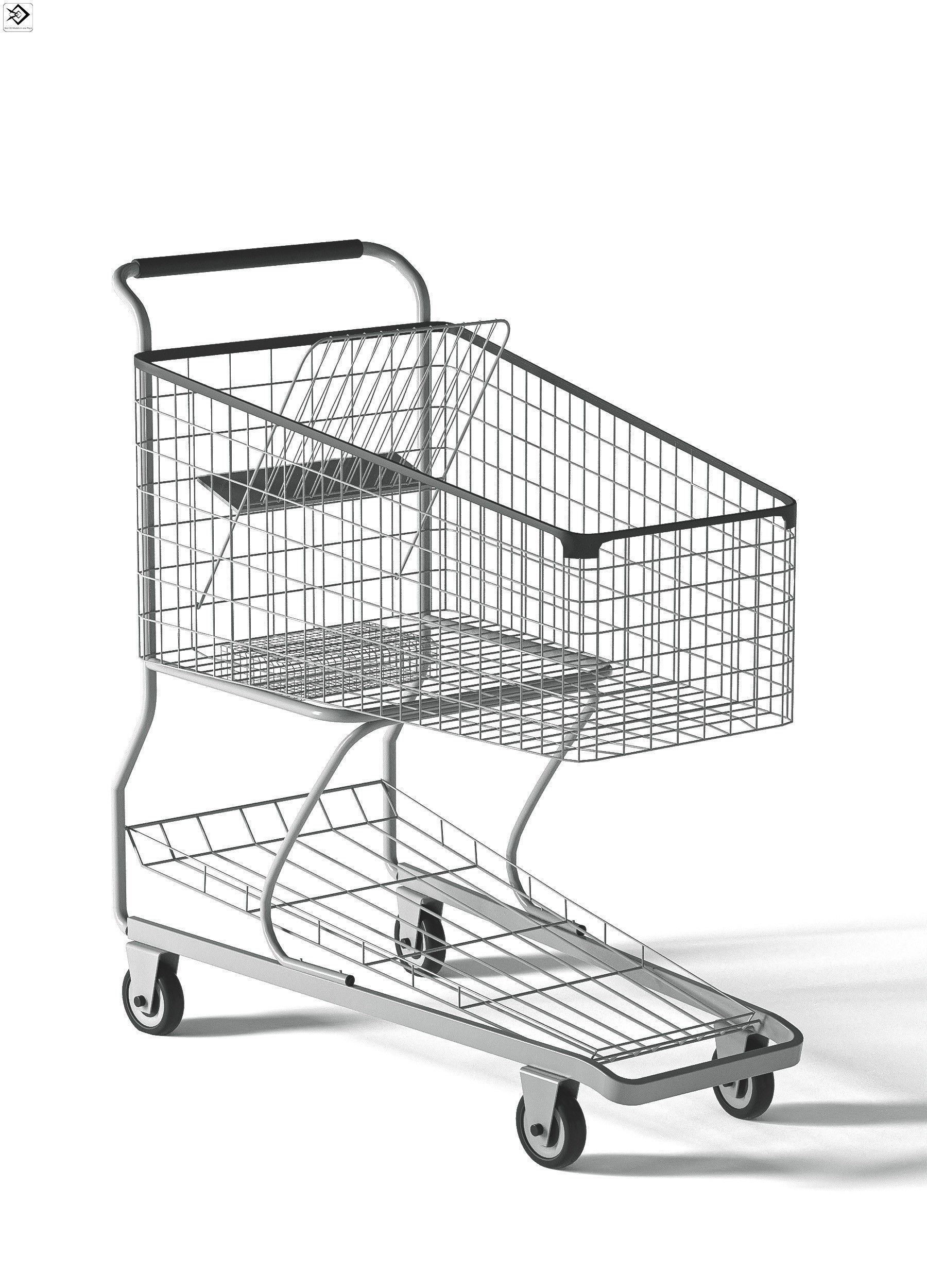 Shopping Cart 3D model_3
