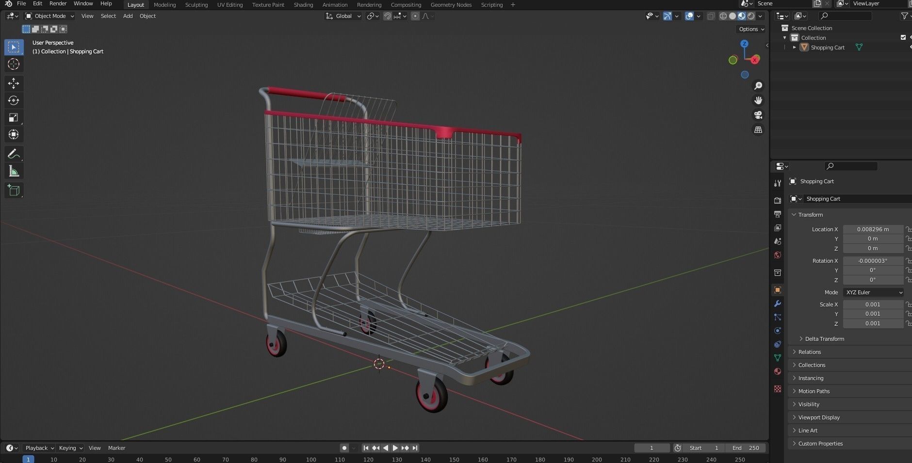 Shopping Cart 3D model_11