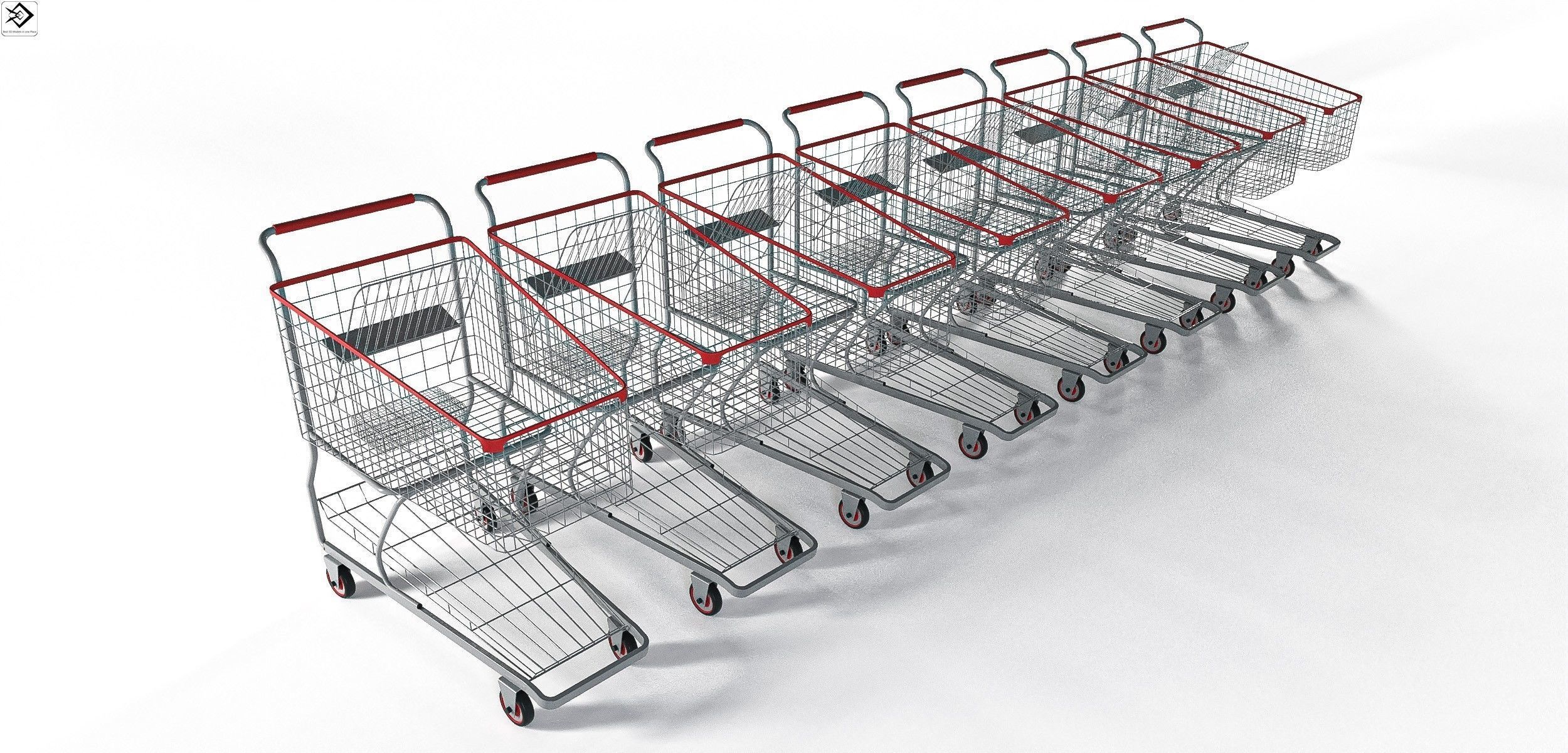 Shopping Cart 3D model_7