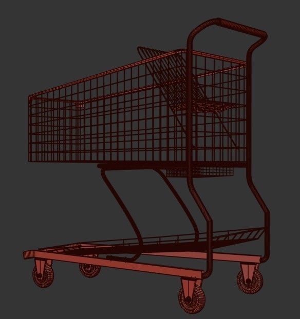 Shopping Cart 3D model_13