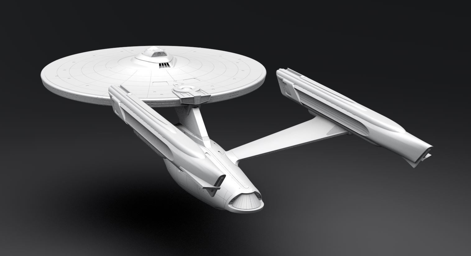 Refit Enterprise Scale model 3D print model_2