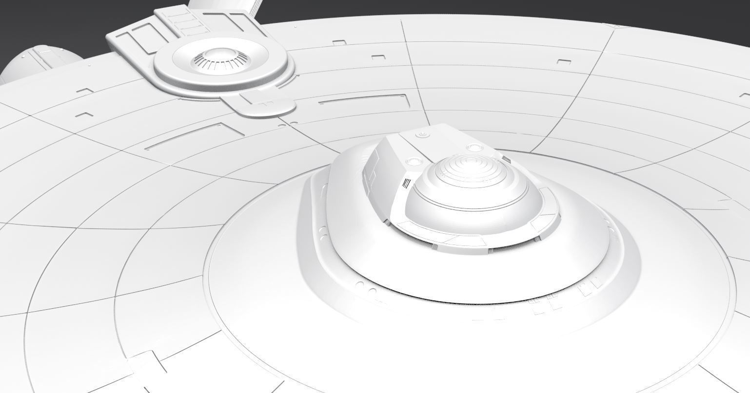 Refit Enterprise Scale model 3D print model_4