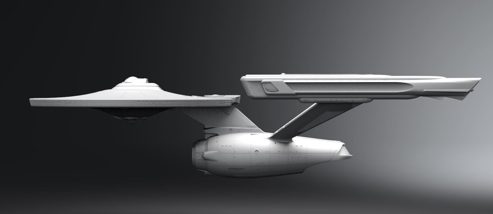 Refit Enterprise Scale model 3D print model_1
