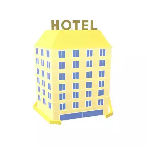 Low Poly Hotel v1 001