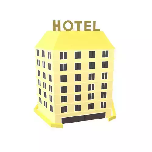 Low Poly Hotel v1 002