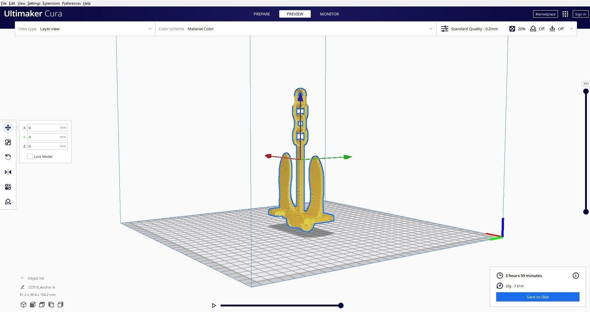 Anchor A 3D print model_4