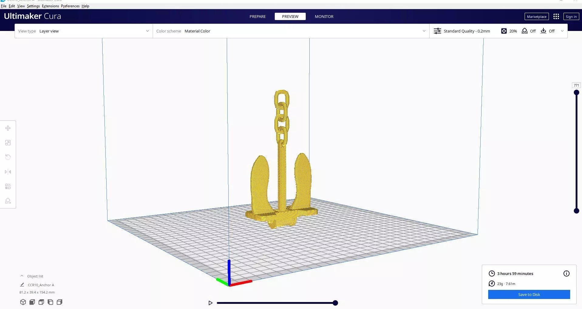 Anchor A 3D print model_0