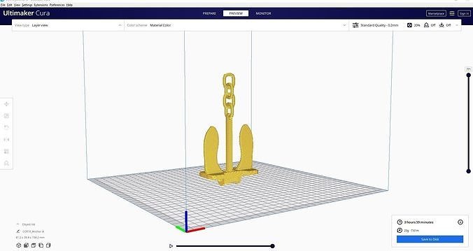 Anchor A 3D print model