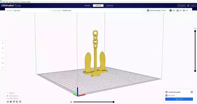 Anchor A 3D print model