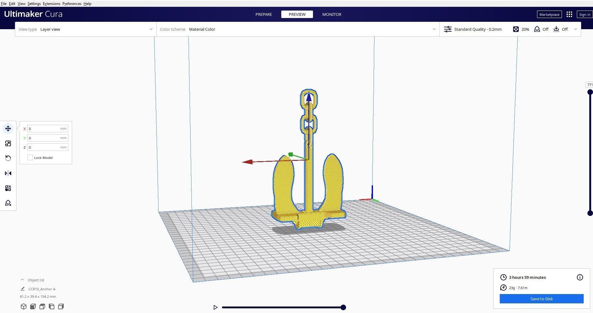 Anchor A 3D print model_6