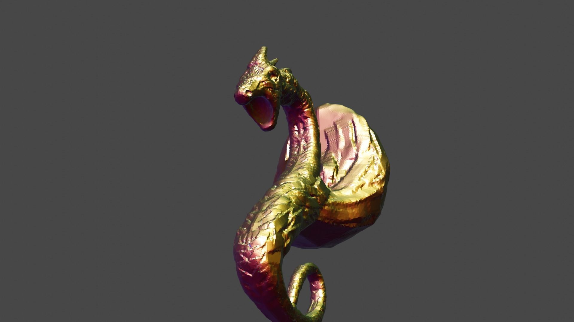 lowpoly dragon game model Free low-poly 3D model_2