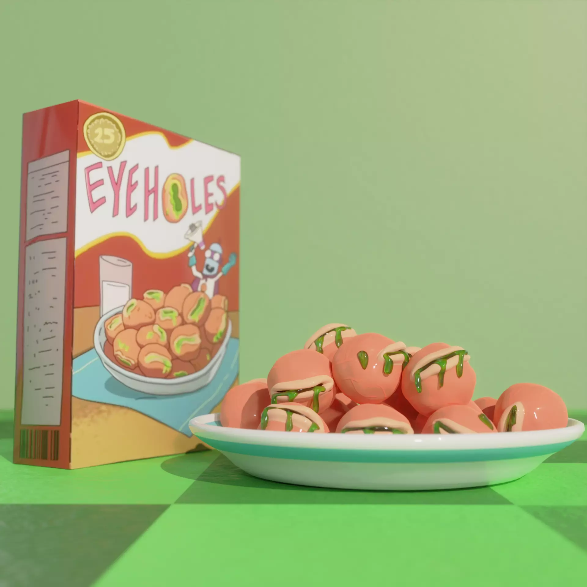 Rick and Morty Eye Holes 3D model