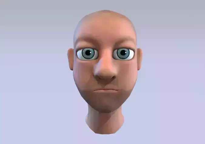 cartoon male head with inner mouth