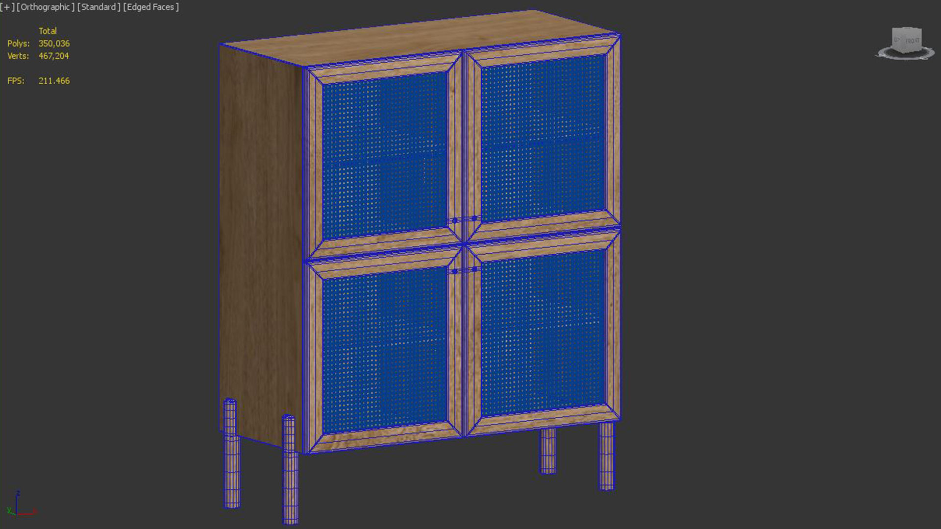 Scandinavian chest of 4 drawers 3D model_3