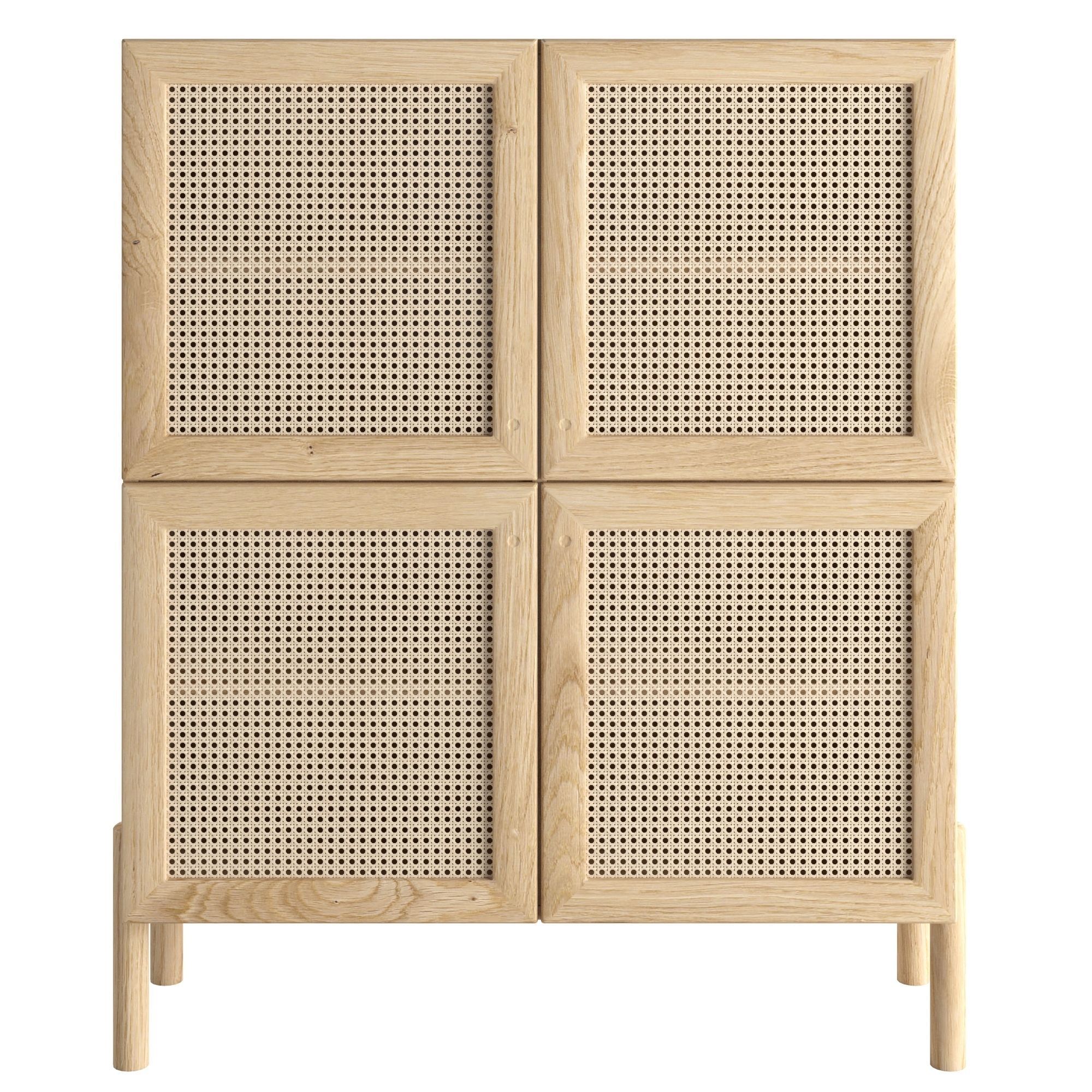 Scandinavian chest of 4 drawers 3D model_1