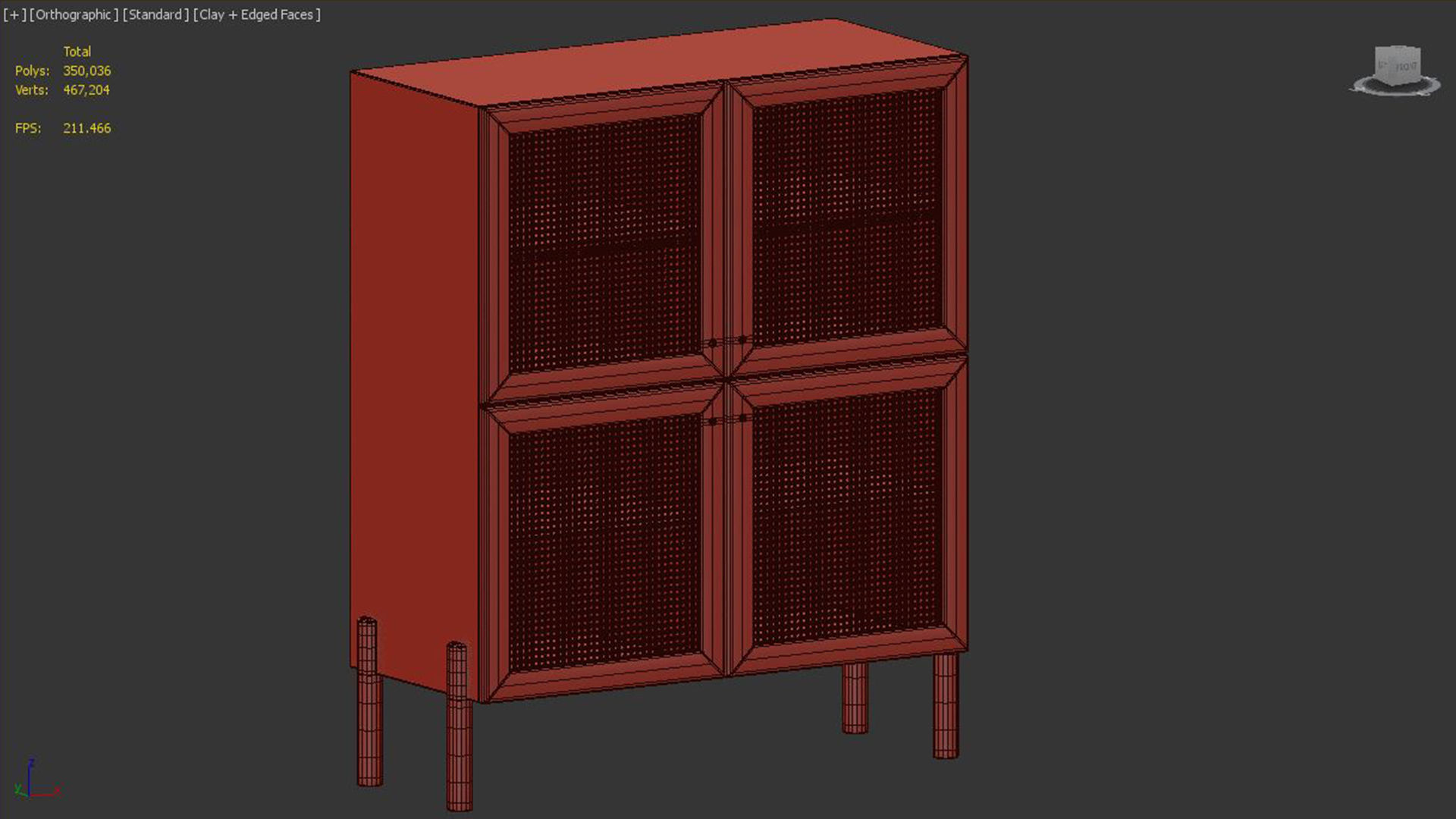 Scandinavian chest of 4 drawers 3D model_4