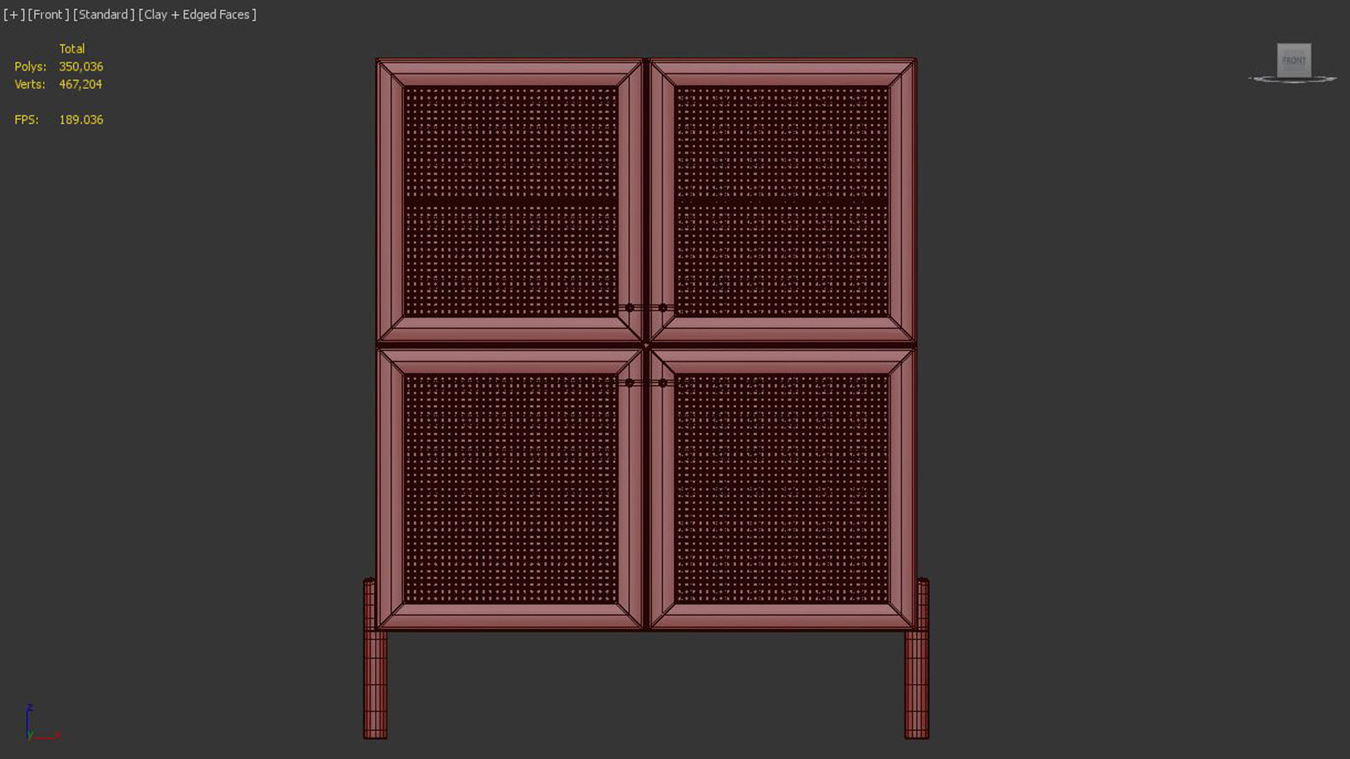 Scandinavian chest of 4 drawers 3D model_5