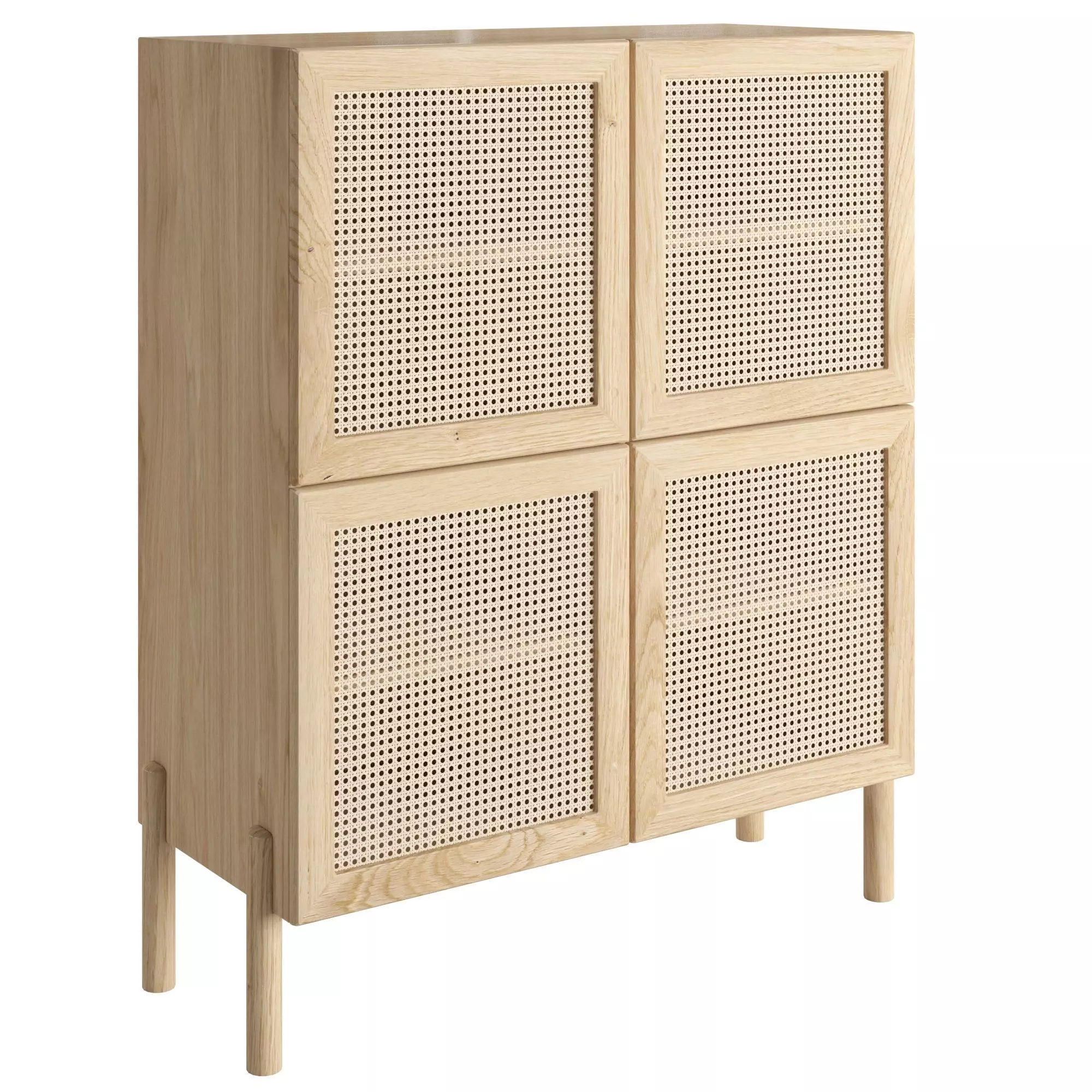 Scandinavian chest of 4 drawers 3D model_0