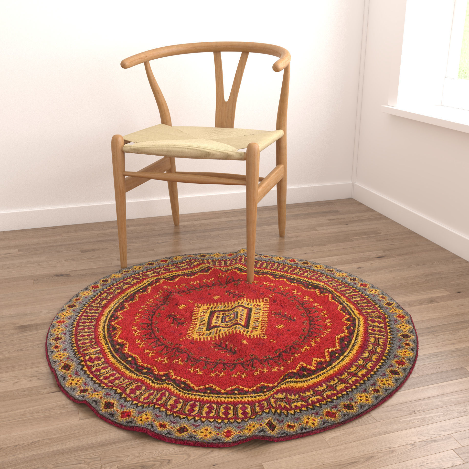 Rugs No 665 Low-poly 3D model_3