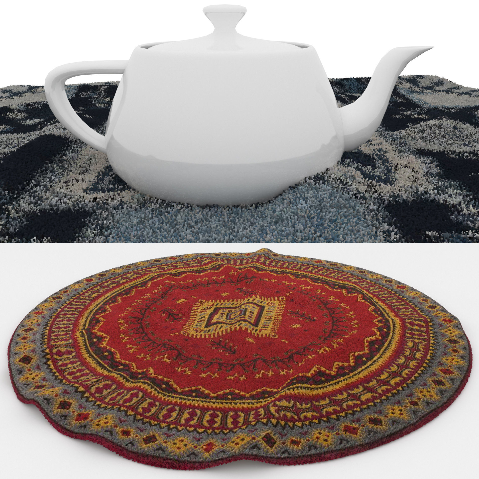 Rugs No 665 Low-poly 3D model_1