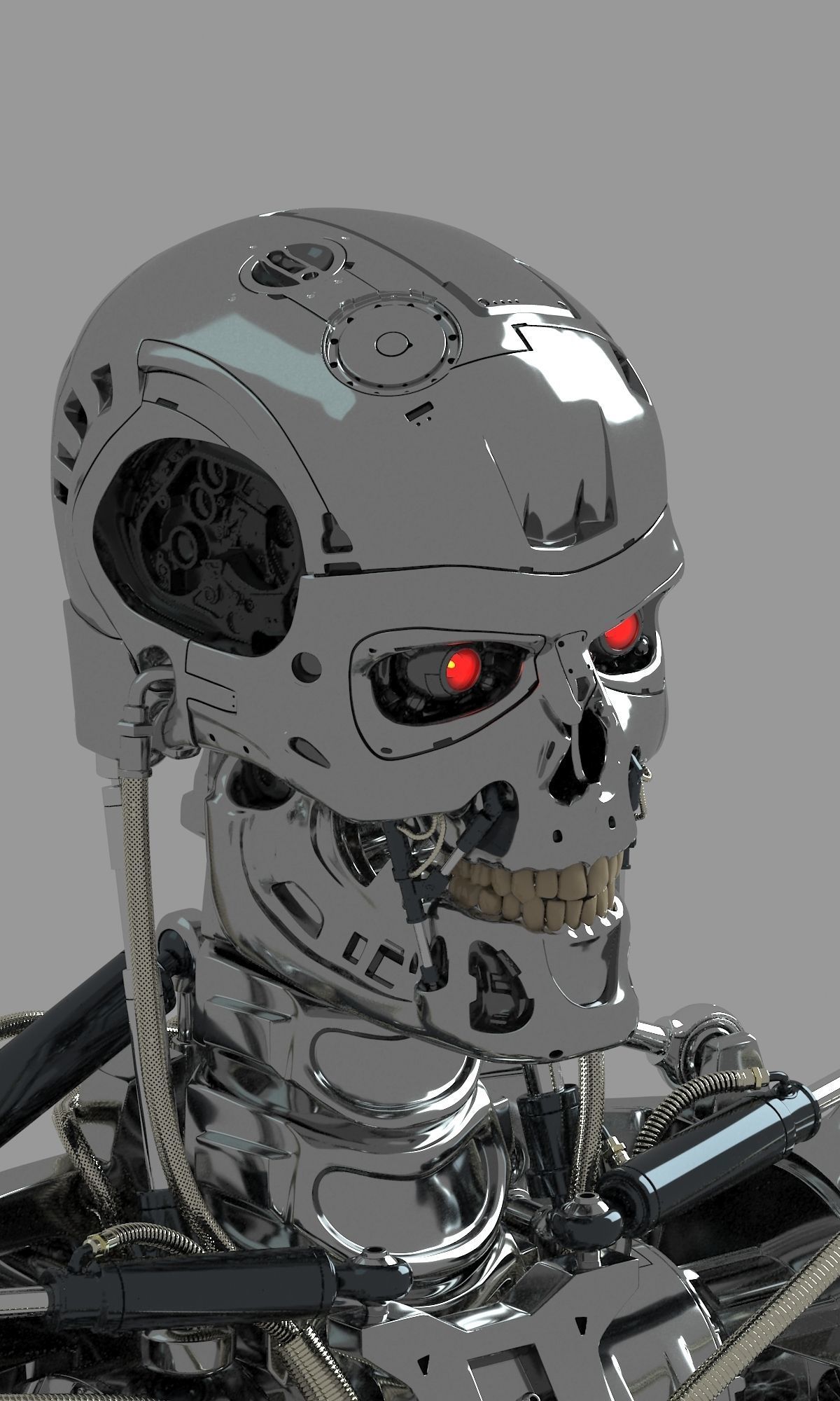 Terminator T-800 Torso Bust 3D model_2