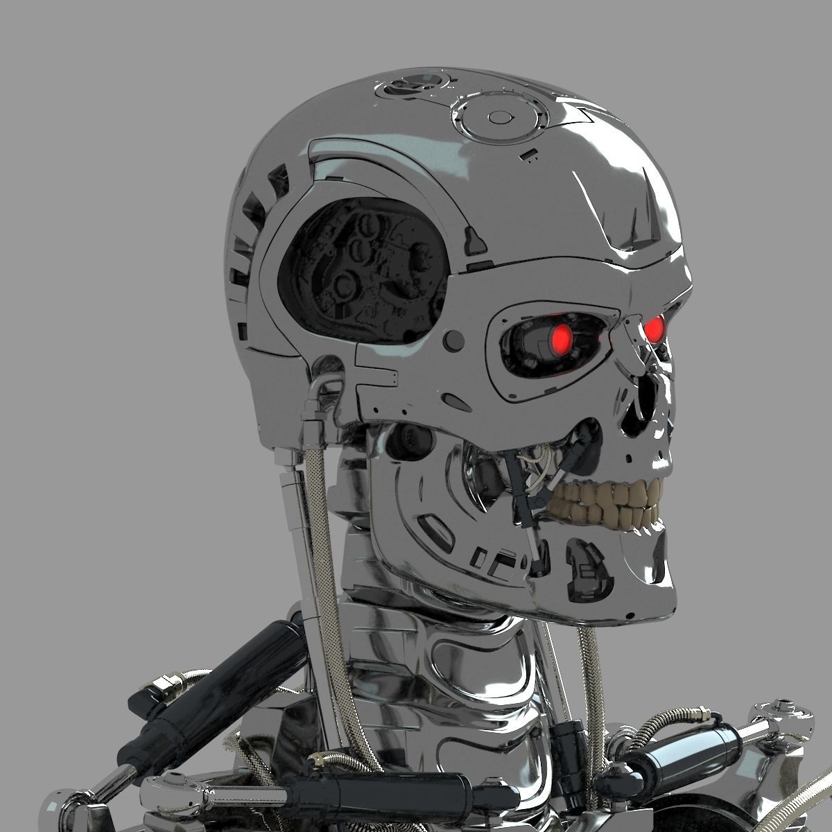Terminator T-800 Torso Bust 3D model_3