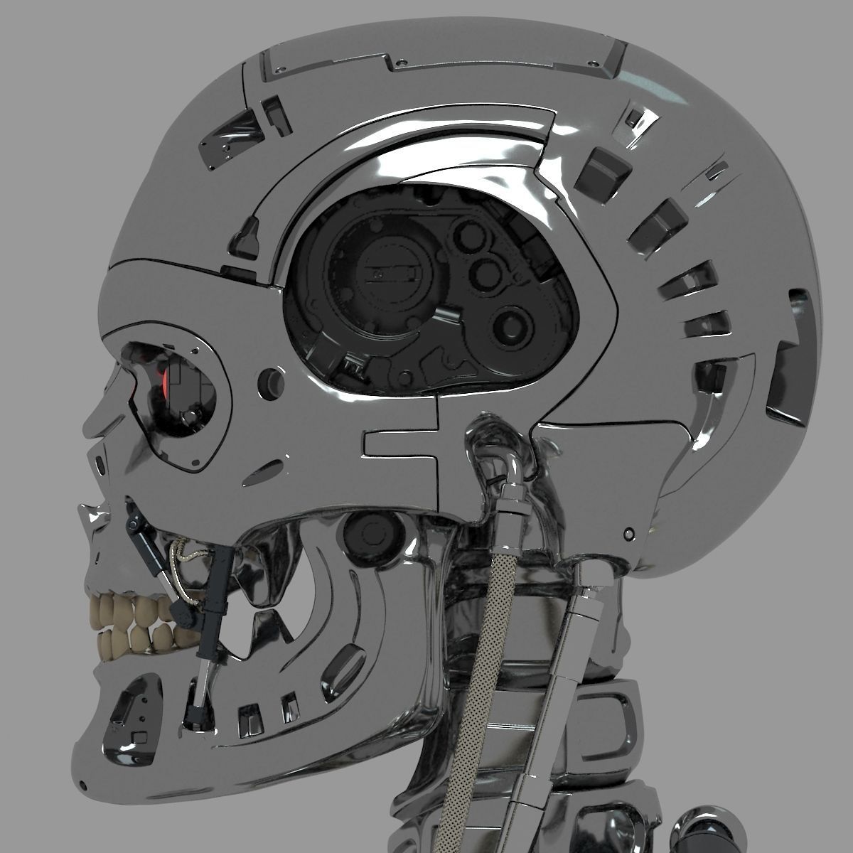 Terminator T-800 Torso Bust 3D model_5