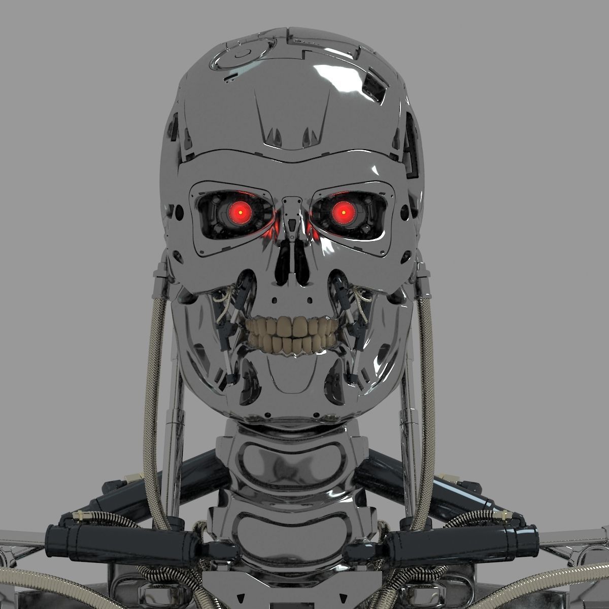 Terminator T-800 Torso Bust 3D model_4