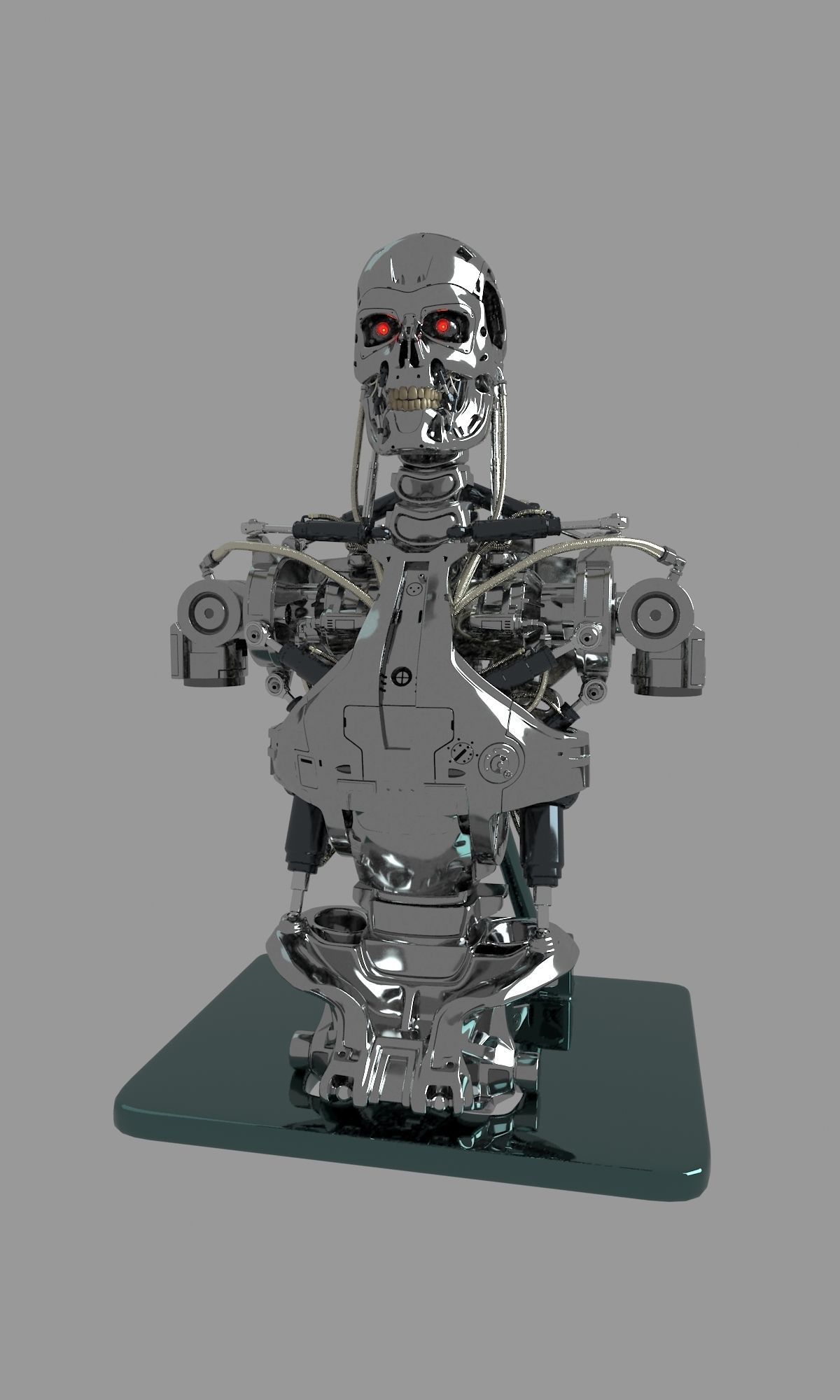 Terminator T-800 Torso Bust 3D model_1