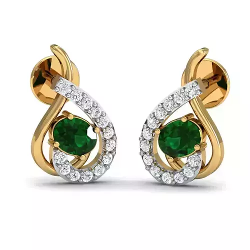 Oval Diamond Earrings  3D print model
