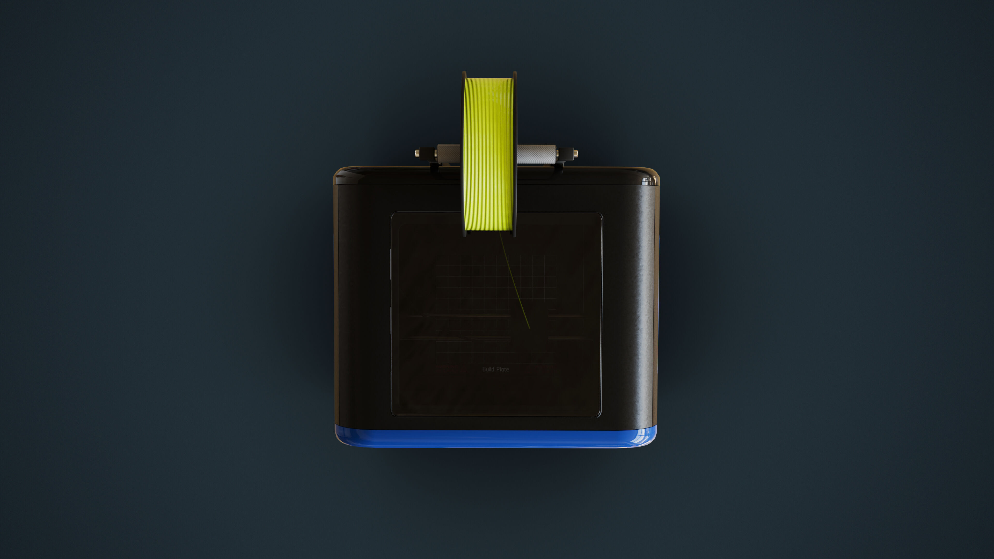 3D Printer With Spool Of Filament Low-poly 3D model_5