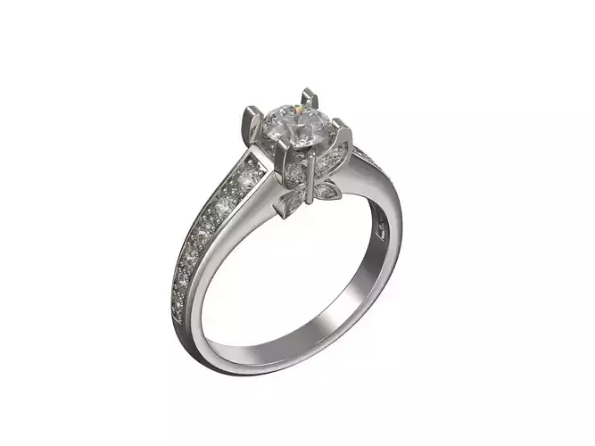 1008-Butterfly ring with central diamond