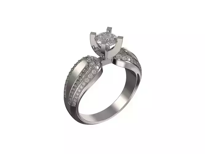 1010-Ring with central diamond