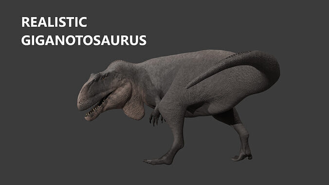 Giganotosaurus low-poly 3D model Low-poly 3D model