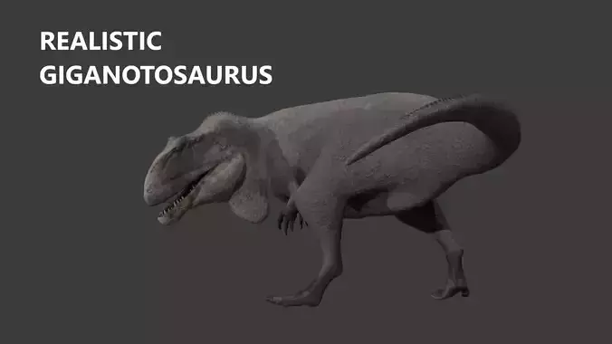 Giganotosaurus low-poly 3D model Low-poly 3D model