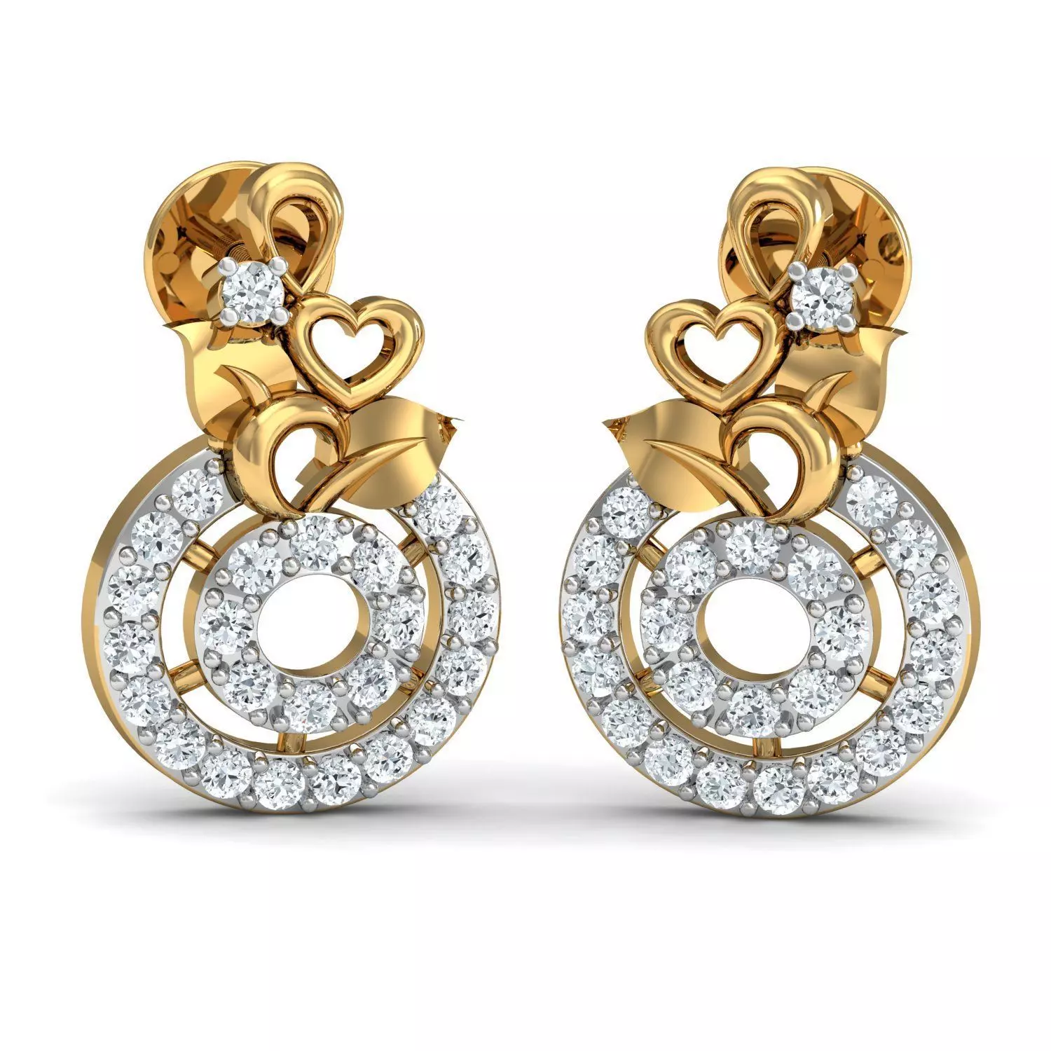  Diamond Classic Earrings 3D print model_0