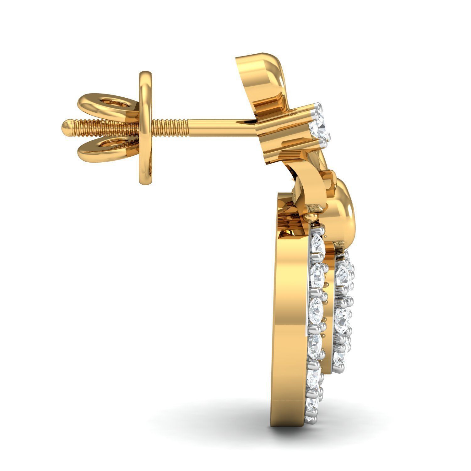  Diamond Classic Earrings 3D print model_2