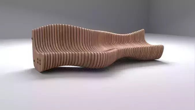 Parametric bench 3D model