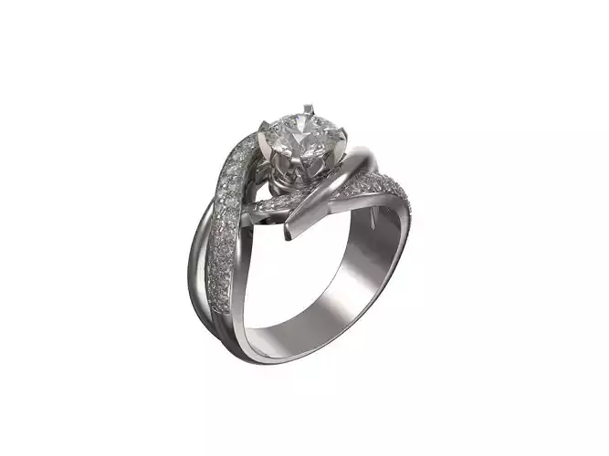 1017-Ring with diamonds