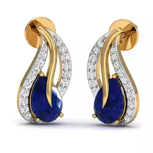  Pear Diamond Earring 3D print model