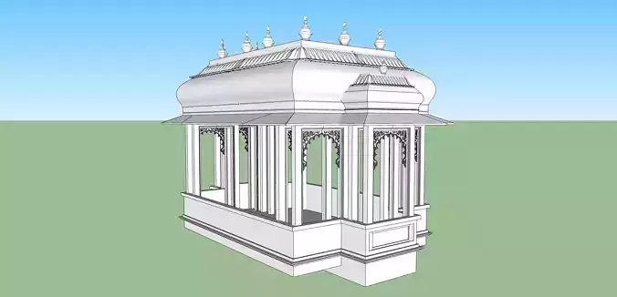 indian jodhpuri stone chatri temple 