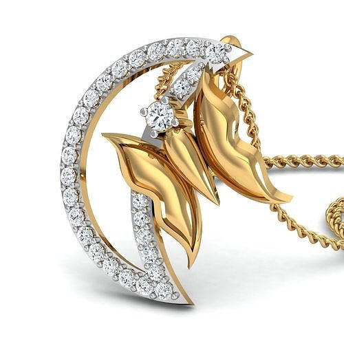 Women round necklace 3D print model