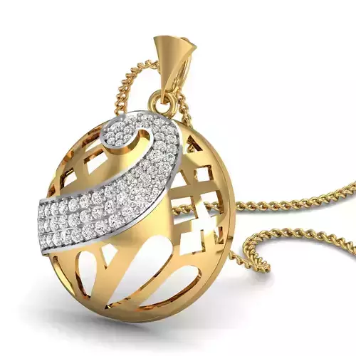 Women pendant 3dm stl render 