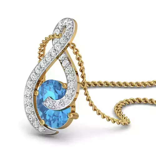 Oval Diamond  pendant 3D print model 3D print model