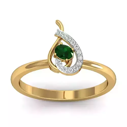 Engagement Oval Diamond ring 3D print model