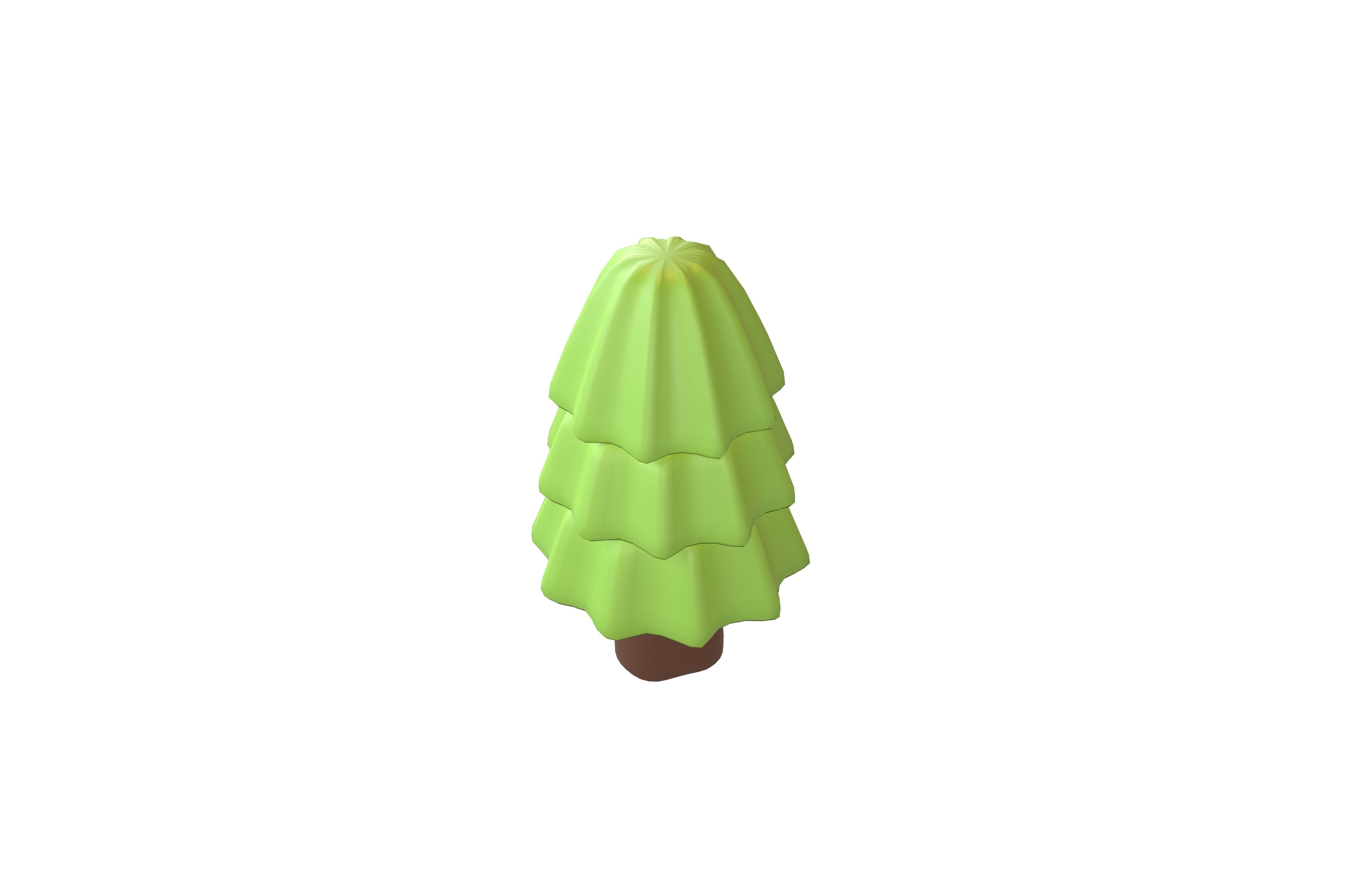 Cartoon Tree v27 002 Low-poly 3D model_2