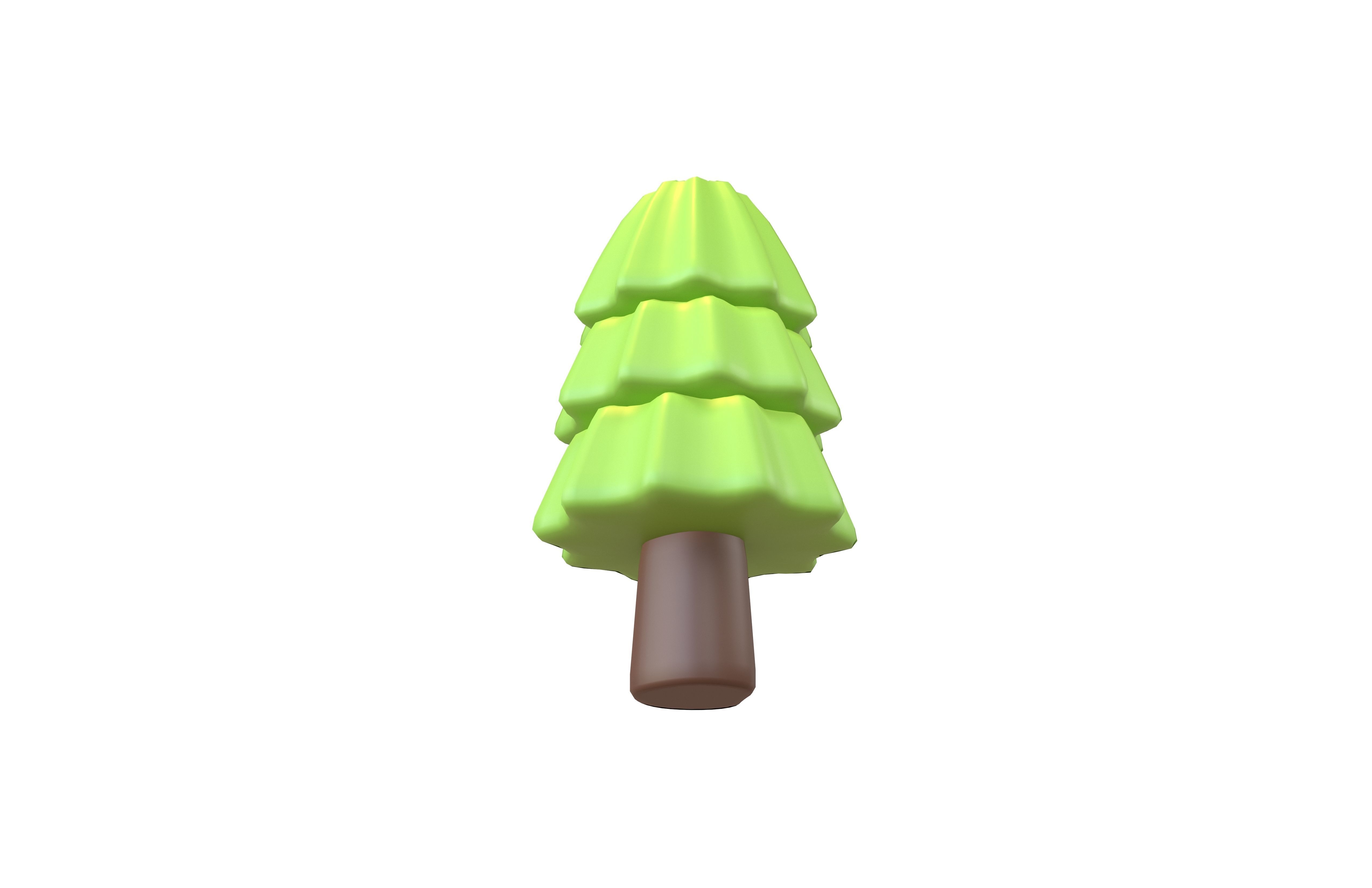 Cartoon Tree v27 002 Low-poly 3D model_3